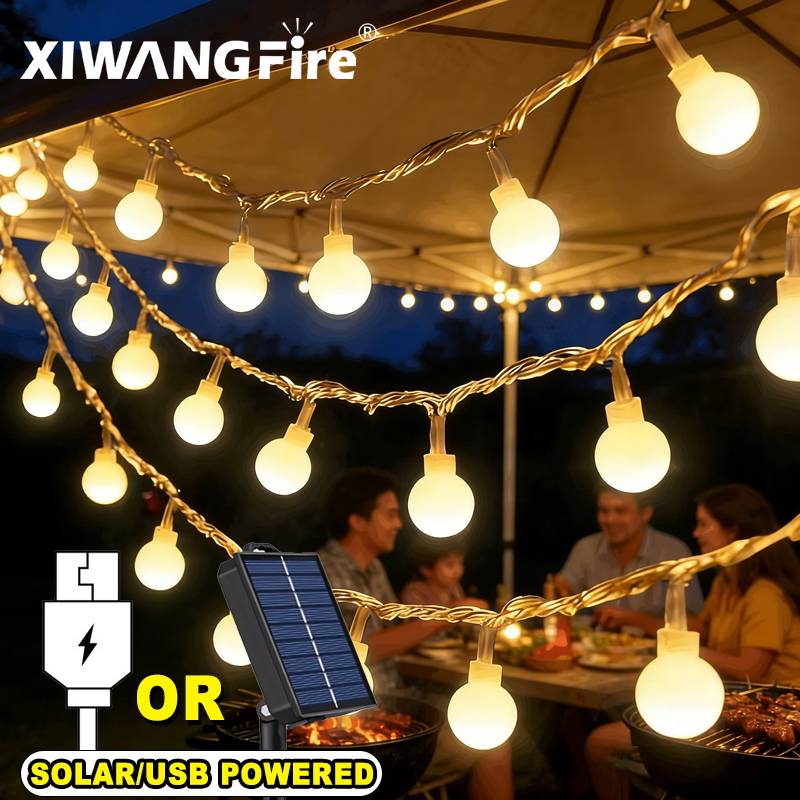 Led Lighting Decor - 3-10M Solar/USB/Battery String Lights, Fairy Globe