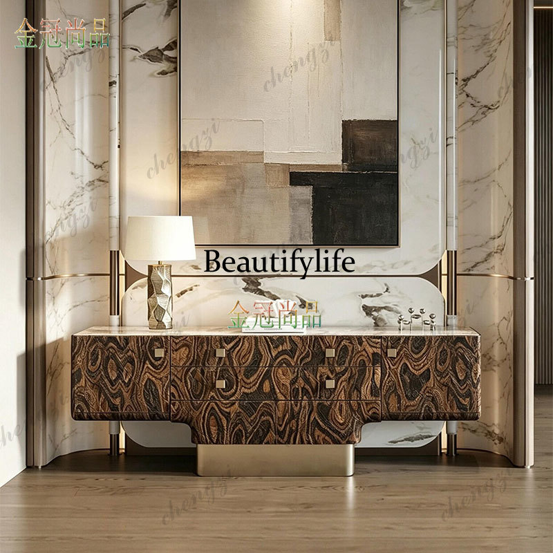 Lightings Decoration - Light luxury home entrance cabinet, living