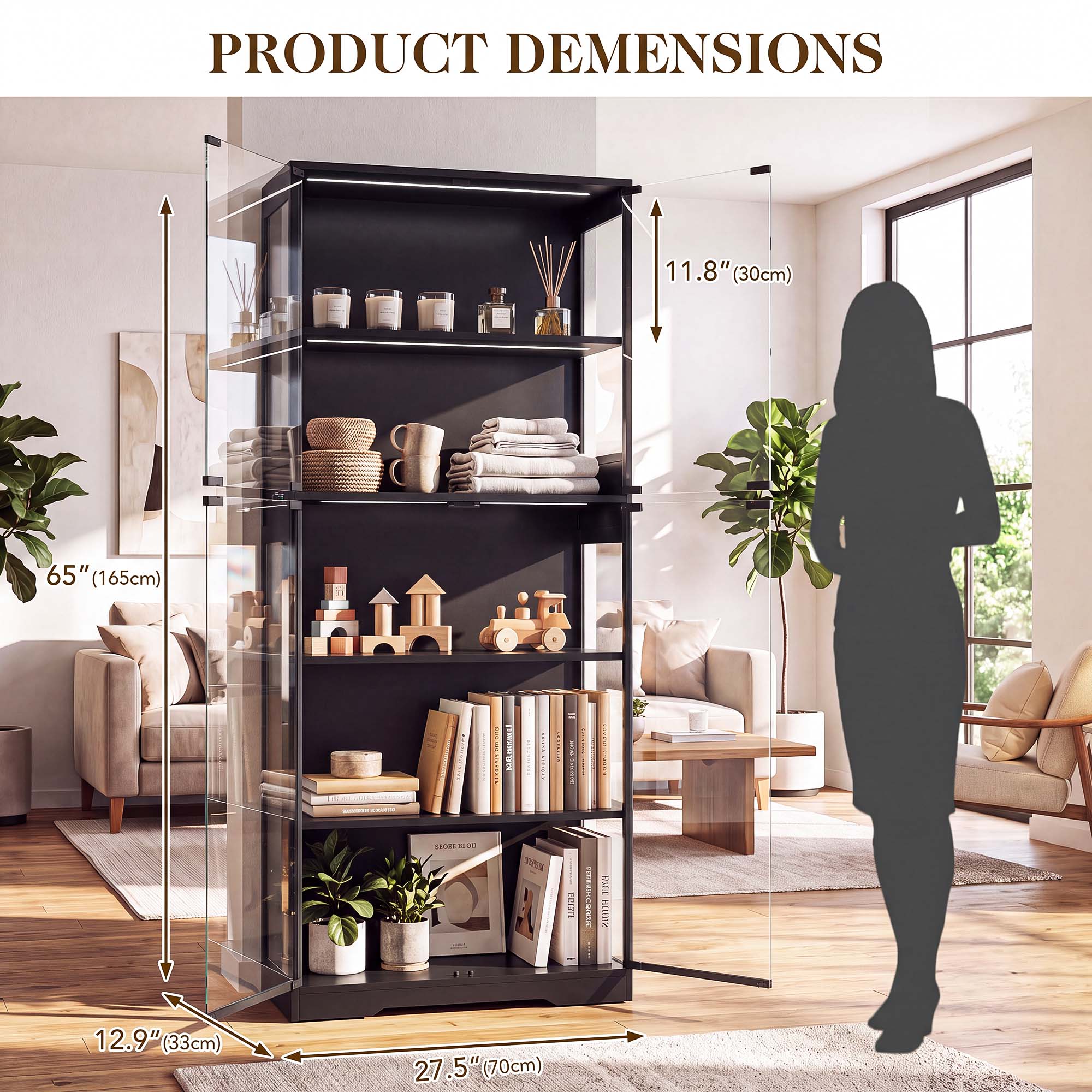 TCGBKAF 5‑Tier Display Cabinet - огляд і ціна Led Lighting Decor