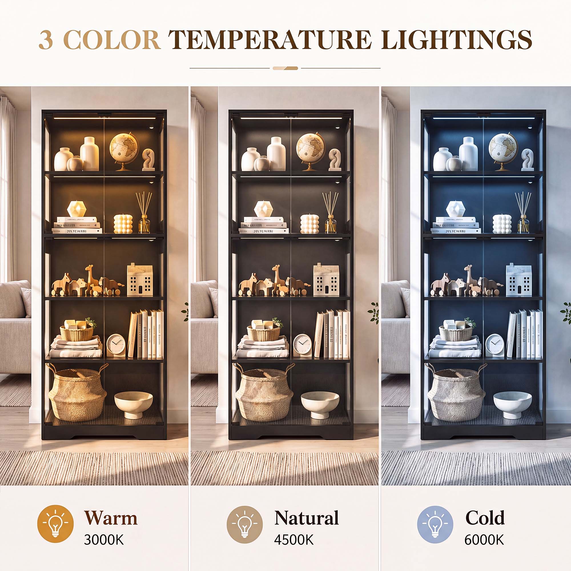TCGBKAF 5‑Tier Display Cabinet - огляд і ціна Led Lighting Decor