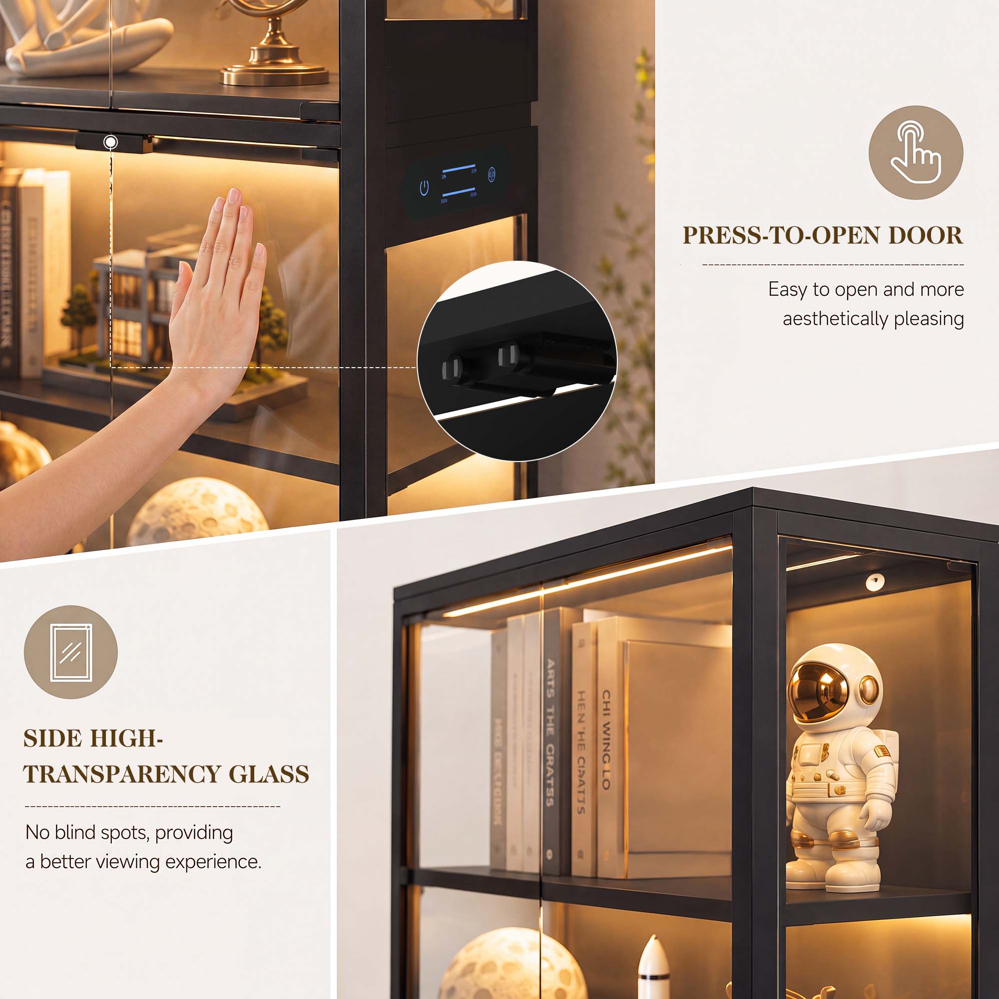 TCGBKAF 5‑Tier Display Cabinet - огляд і ціна Led Lighting Decor