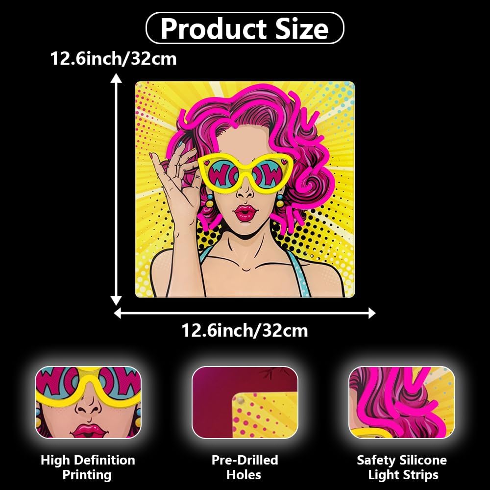 Wow Lady Neon Signs for Wall D - огляд і ціна Lighting Decor Wow