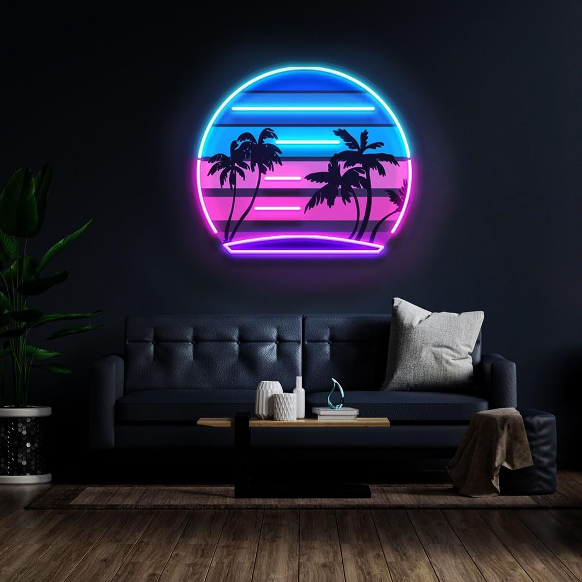 Tropical Retro Vintage Sunset  - огляд і ціна Wall Decor Lighting Tree