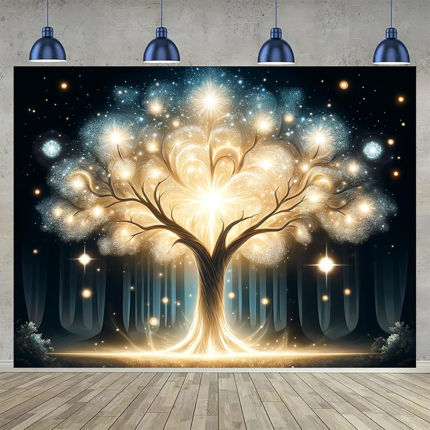 Glowing Spirit Tree UV Black L - огляд і ціна Wall Decor Lighting Tree