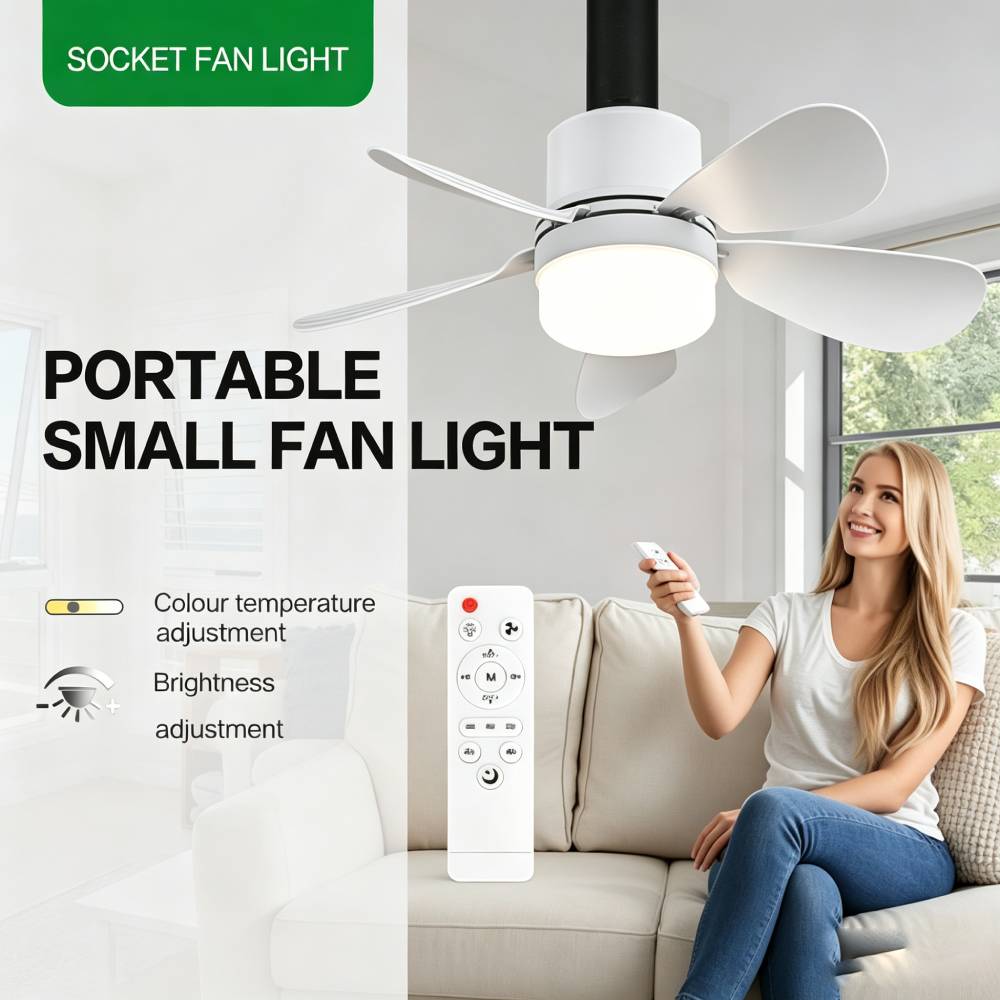 Socket Fan Light with Remote,  - огляд і ціна Led Lighting Decor
