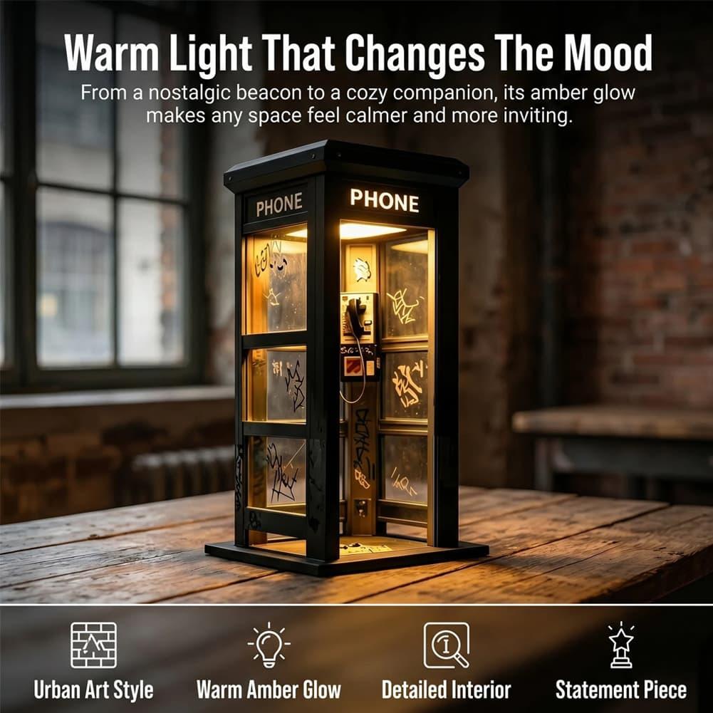 Retro Graffiti Phone Booth Tab - огляд і ціна Lighting Decor Bedroom