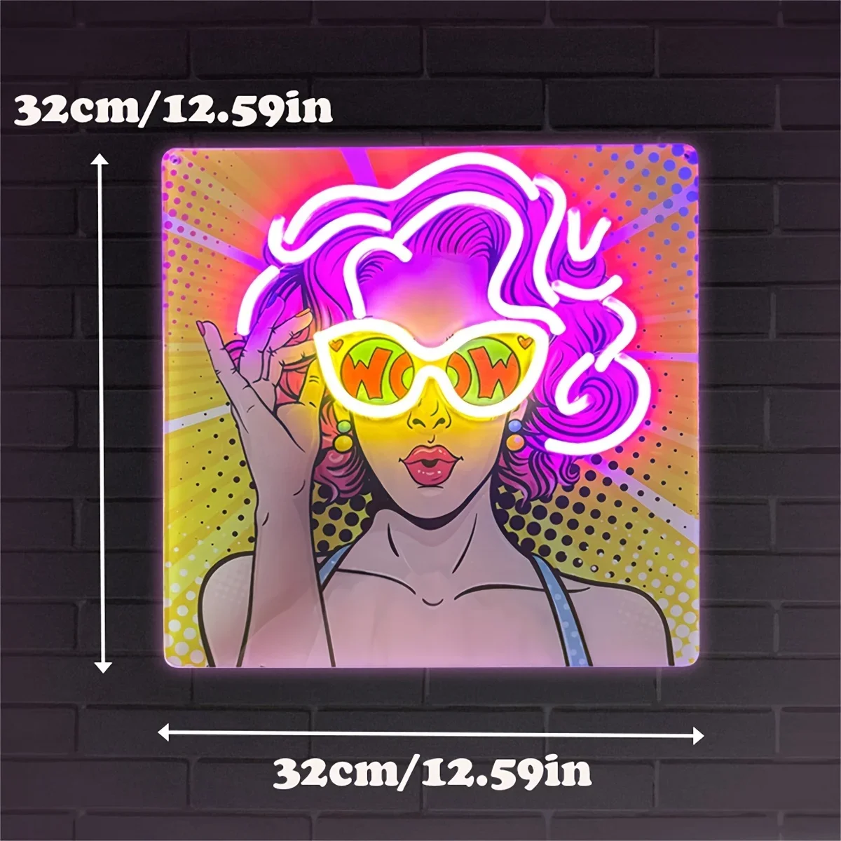 Wow Lady Pop Art LED Neon Sign - огляд і ціна Lighting Decor Wow
