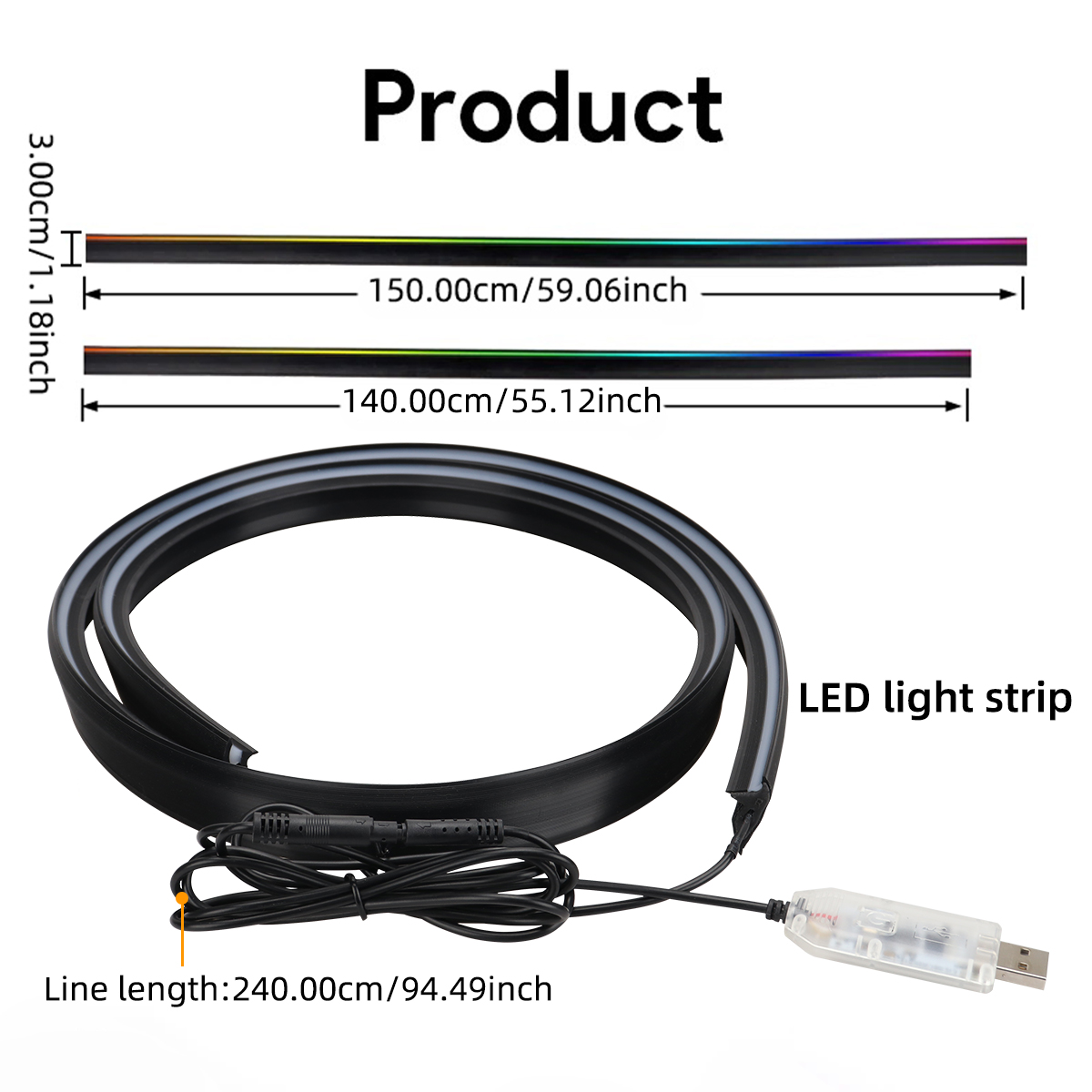 140/150CM Symphony Car Instrum - огляд і ціна Lighting Bolt Decor
