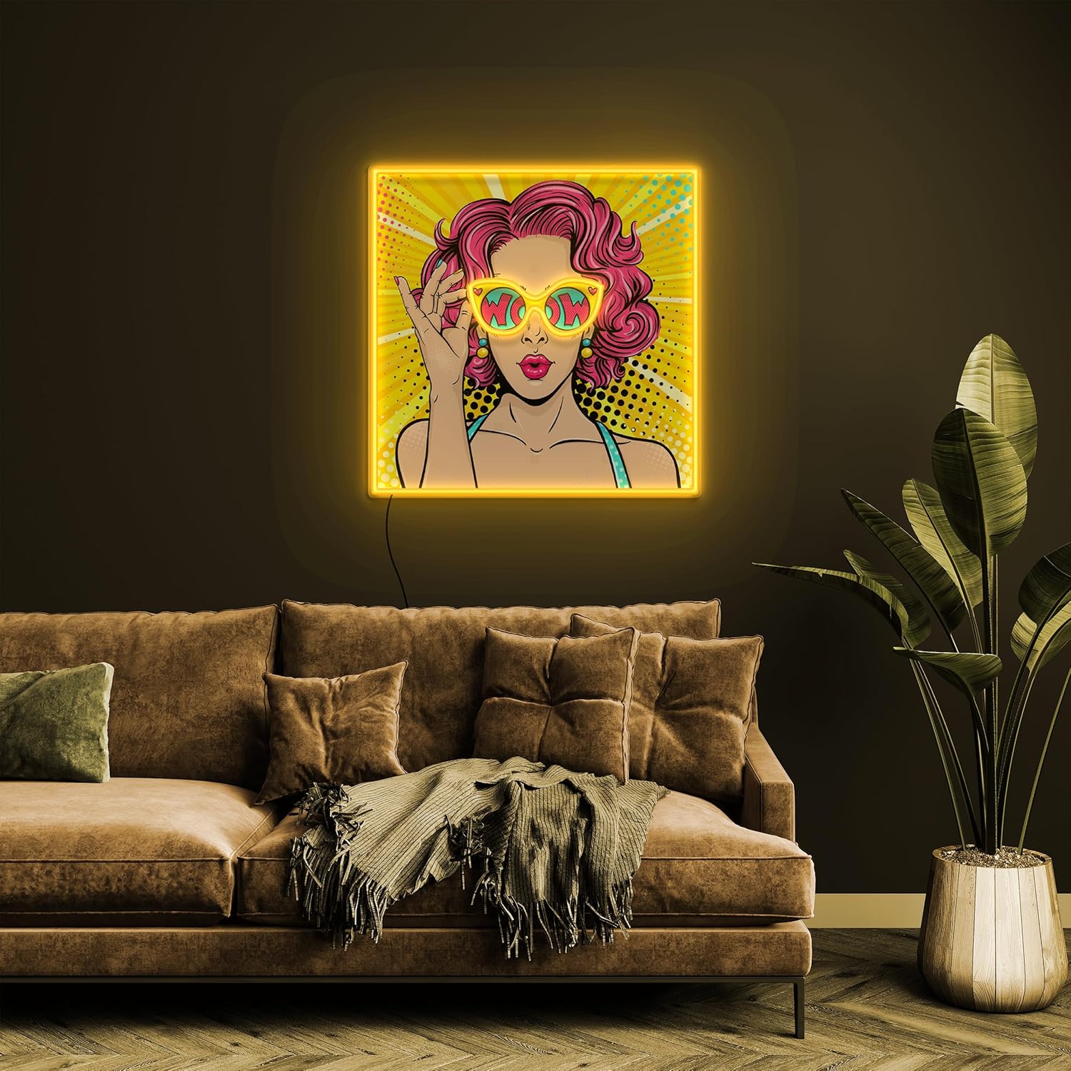 Wow Lady Uv Pop Neon Sign Comi - огляд і ціна Lighting Decor Wow