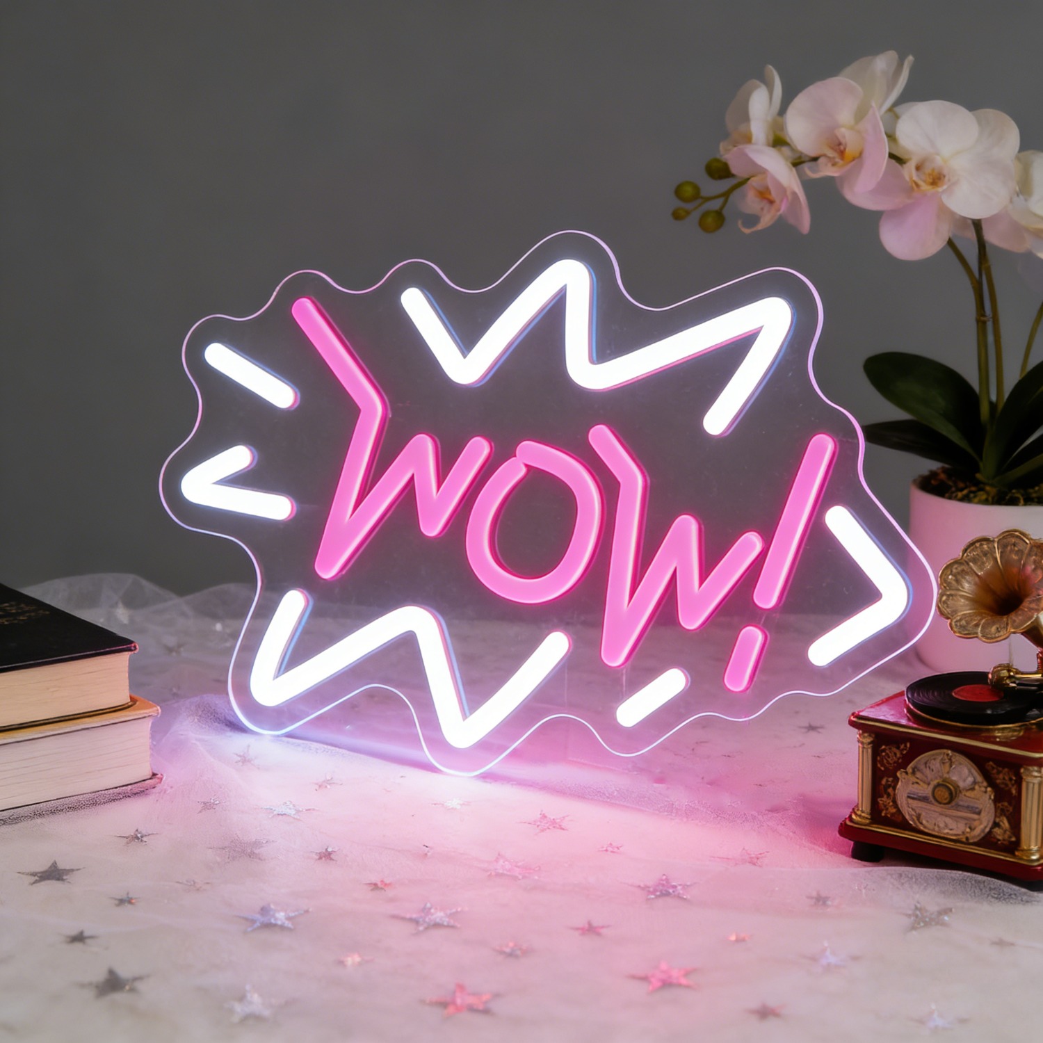 Wow Neon Sign LED Pop Art Marq - огляд і ціна Lighting Decor Wow