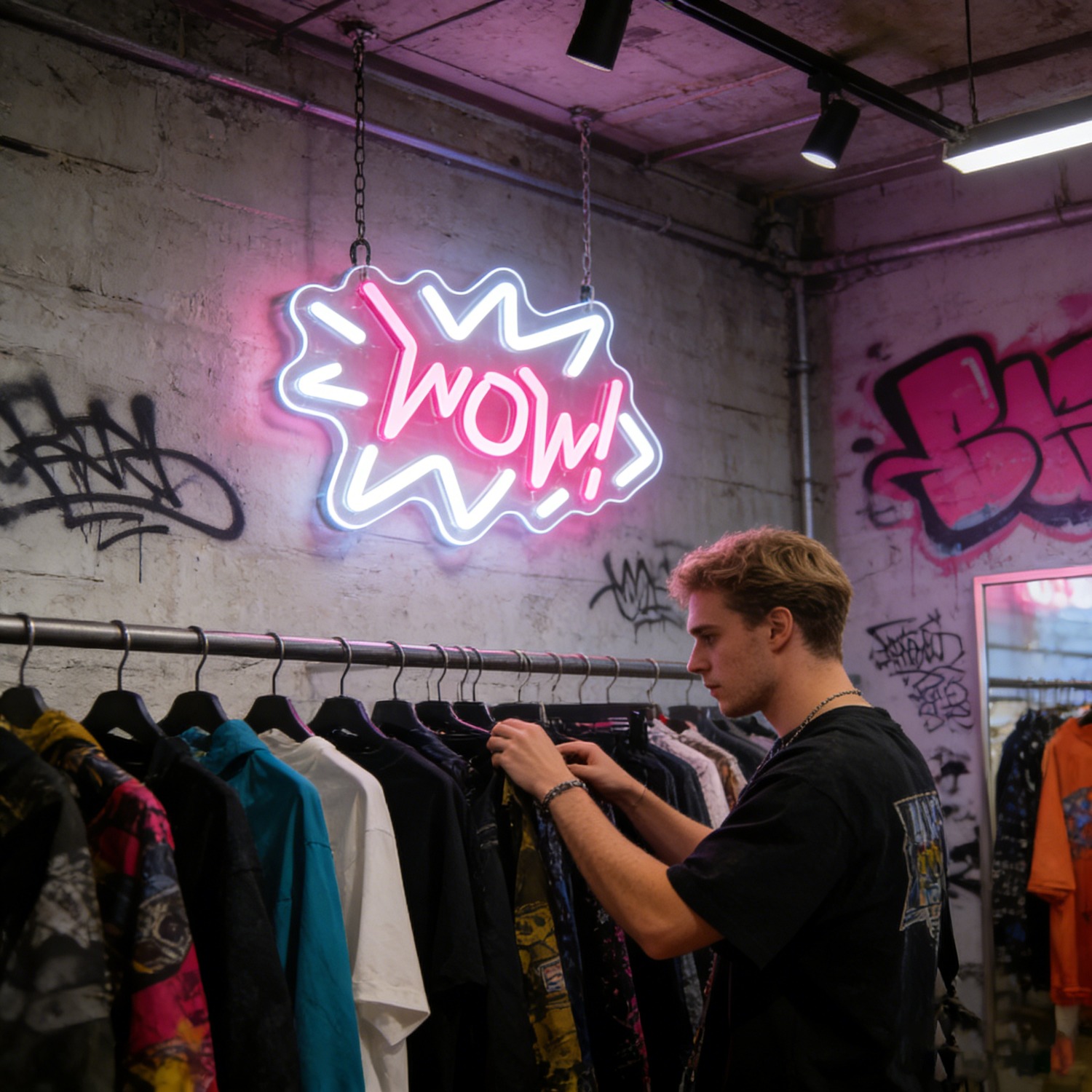 Wow Neon Sign LED Pop Art Marq - огляд і ціна Lighting Decor Wow