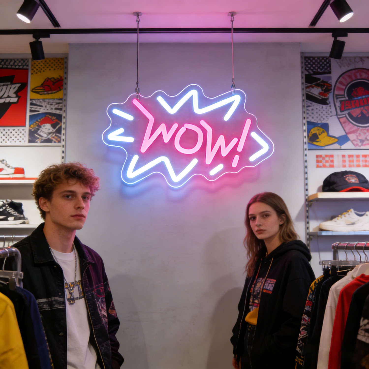 Wow Neon Sign LED Pop Art Marq - огляд і ціна Lighting Decor Wow