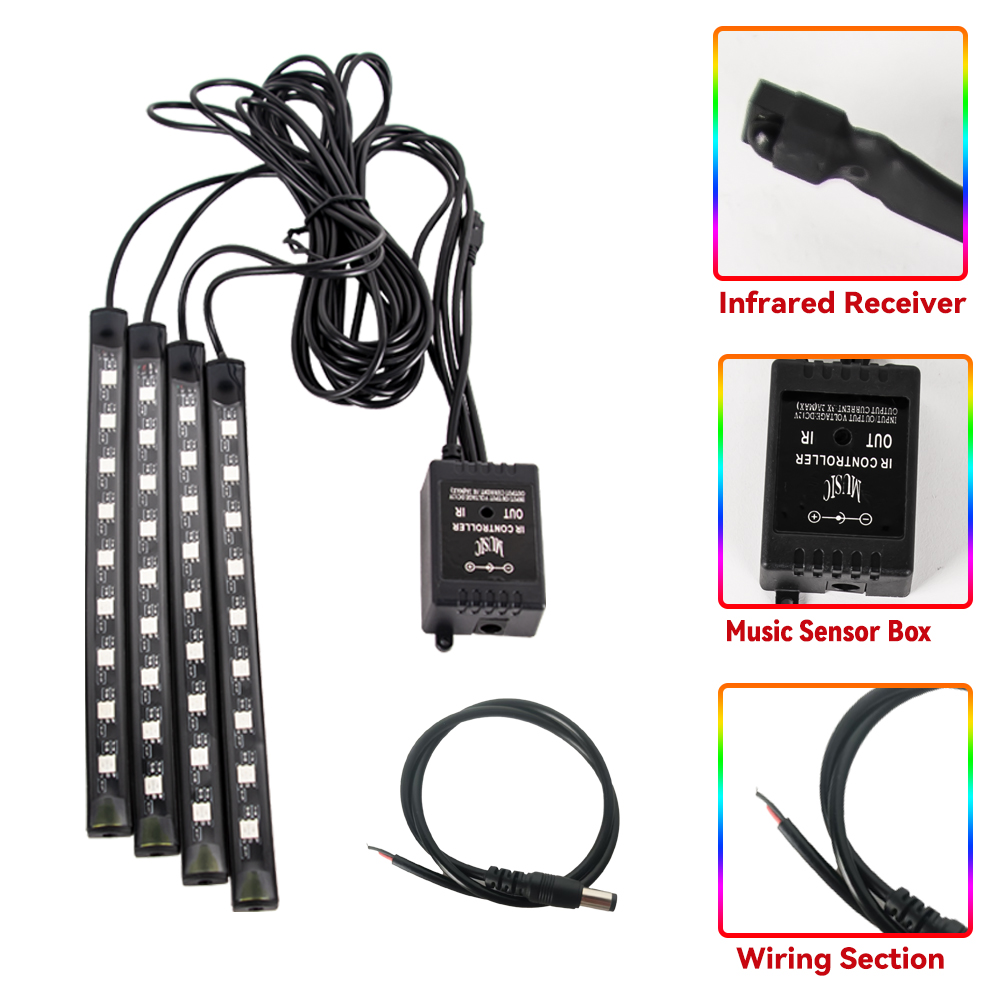 LED Motorcycle Car Atmosphere  - огляд і ціна Lighting Bolt Decor