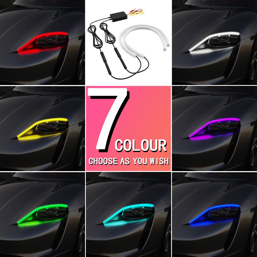 2PCS  30/45/60cm DRL Car LED D - огляд і ціна Lighting Bolt Decor