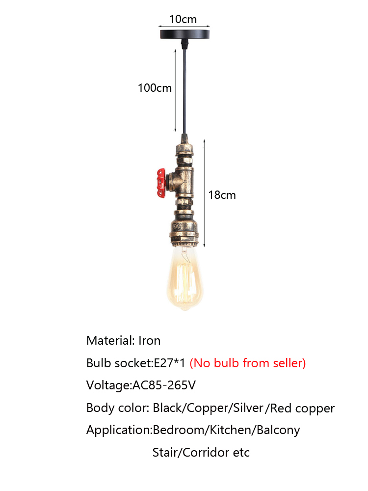 Retro Loft Industry Wind Water - огляд і ціна Lighting Home Decor Items