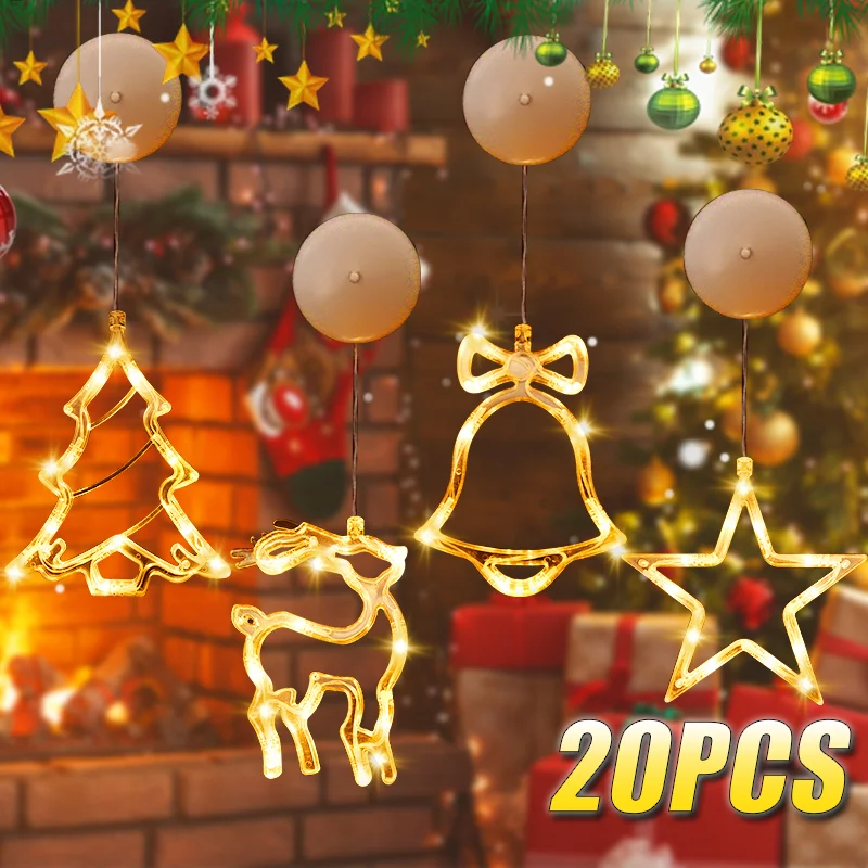 1-20PCS LED Christmas Suction  - огляд і ціна Wall Decor Lighting Tree
