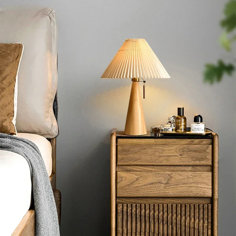 Retro Pleated Table Lamp Nordi - огляд і ціна Lighting Decor Bedroom