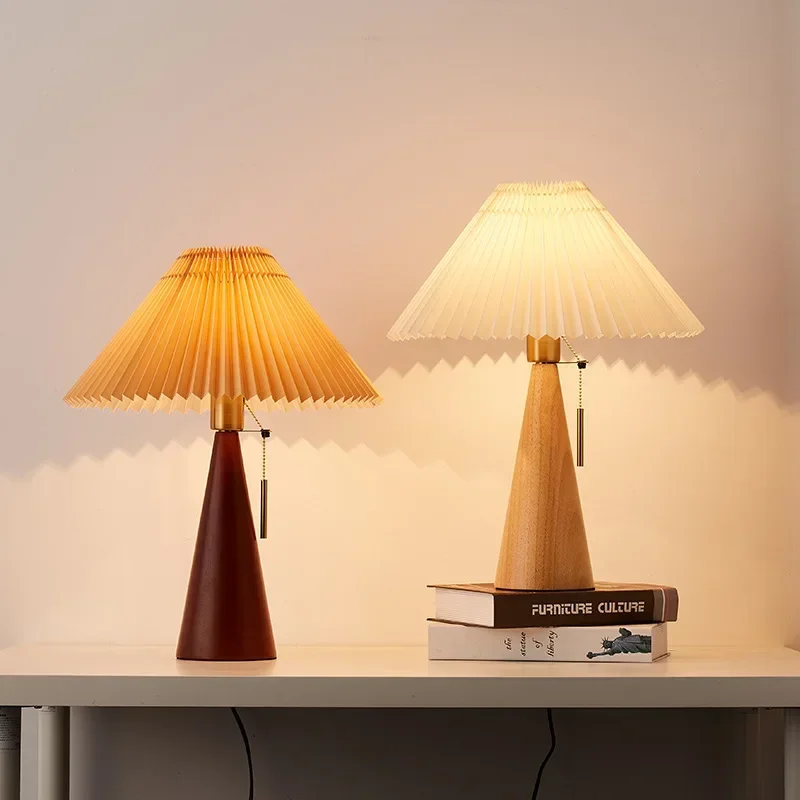 Retro Pleated Table Lamp Nordi - огляд і ціна Lighting Decor Bedroom